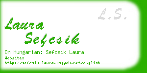 laura sefcsik business card